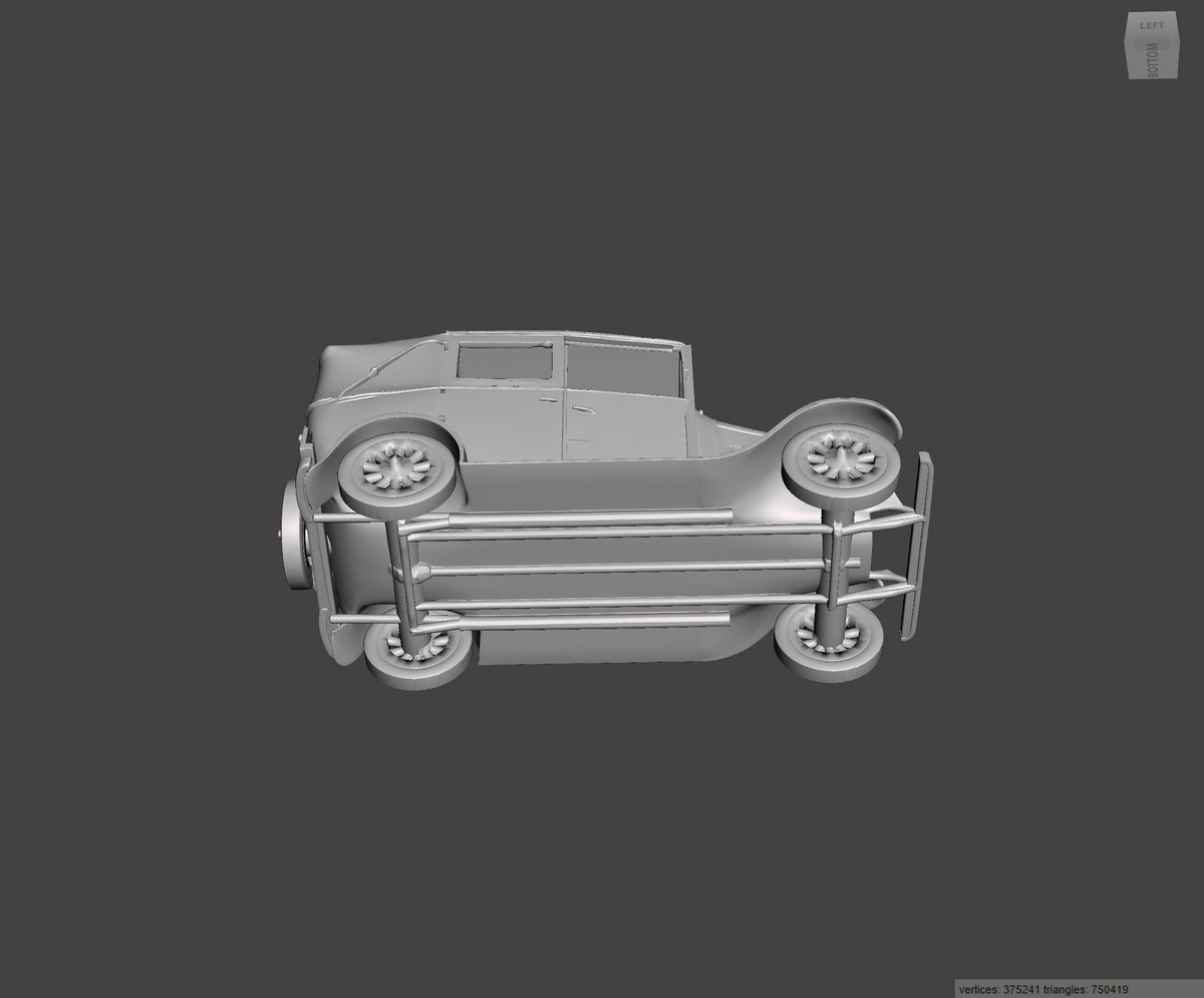 3D Printed Resin Model of Austin 12-4 Taxi Cab 1937