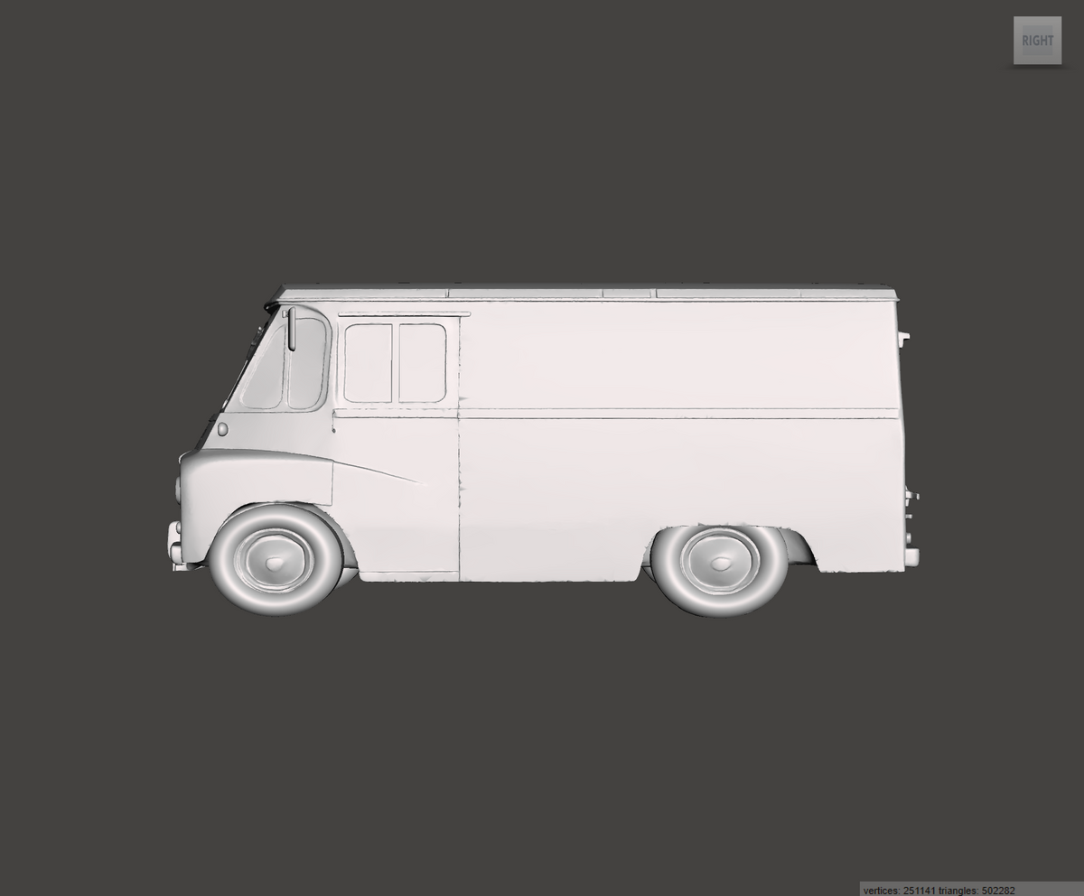 3D Printed Resin model of Austin LD 1ton Van 1966