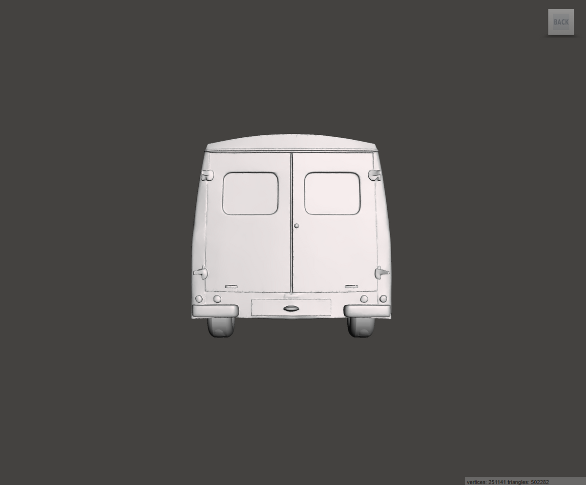 3D Printed Resin model of Austin LD 1ton Van 1966