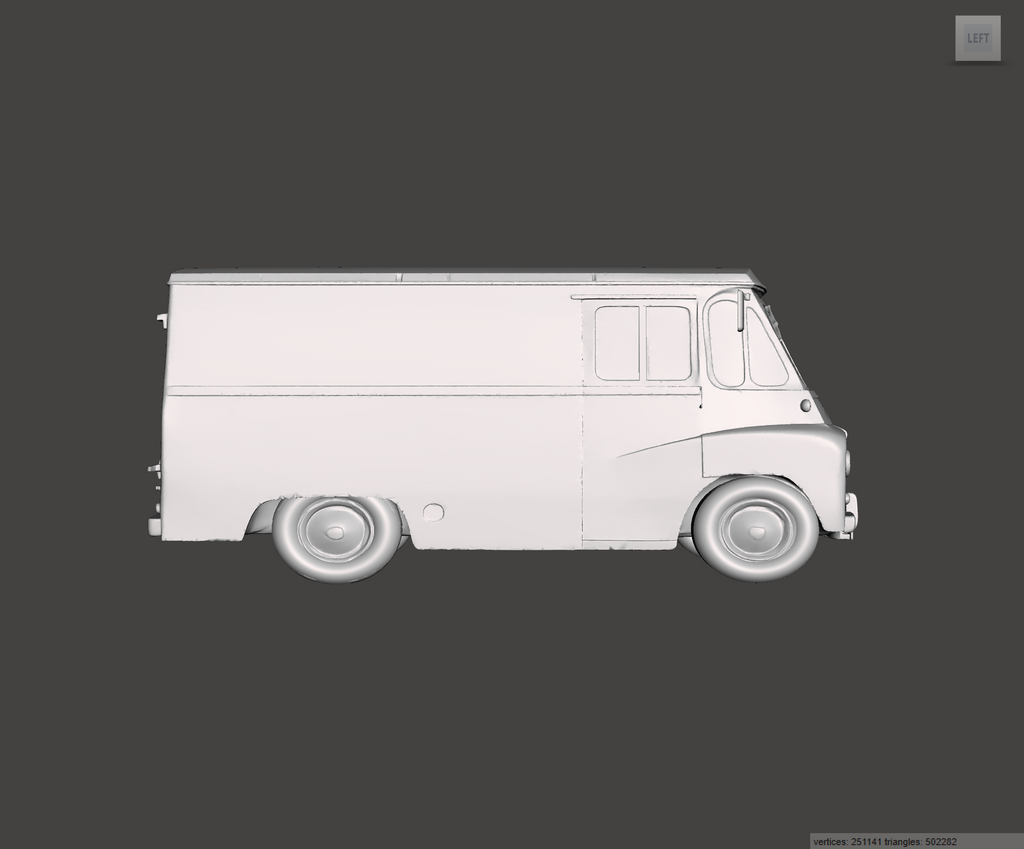 3D Printed Resin model of Austin LD 1ton Van 1966