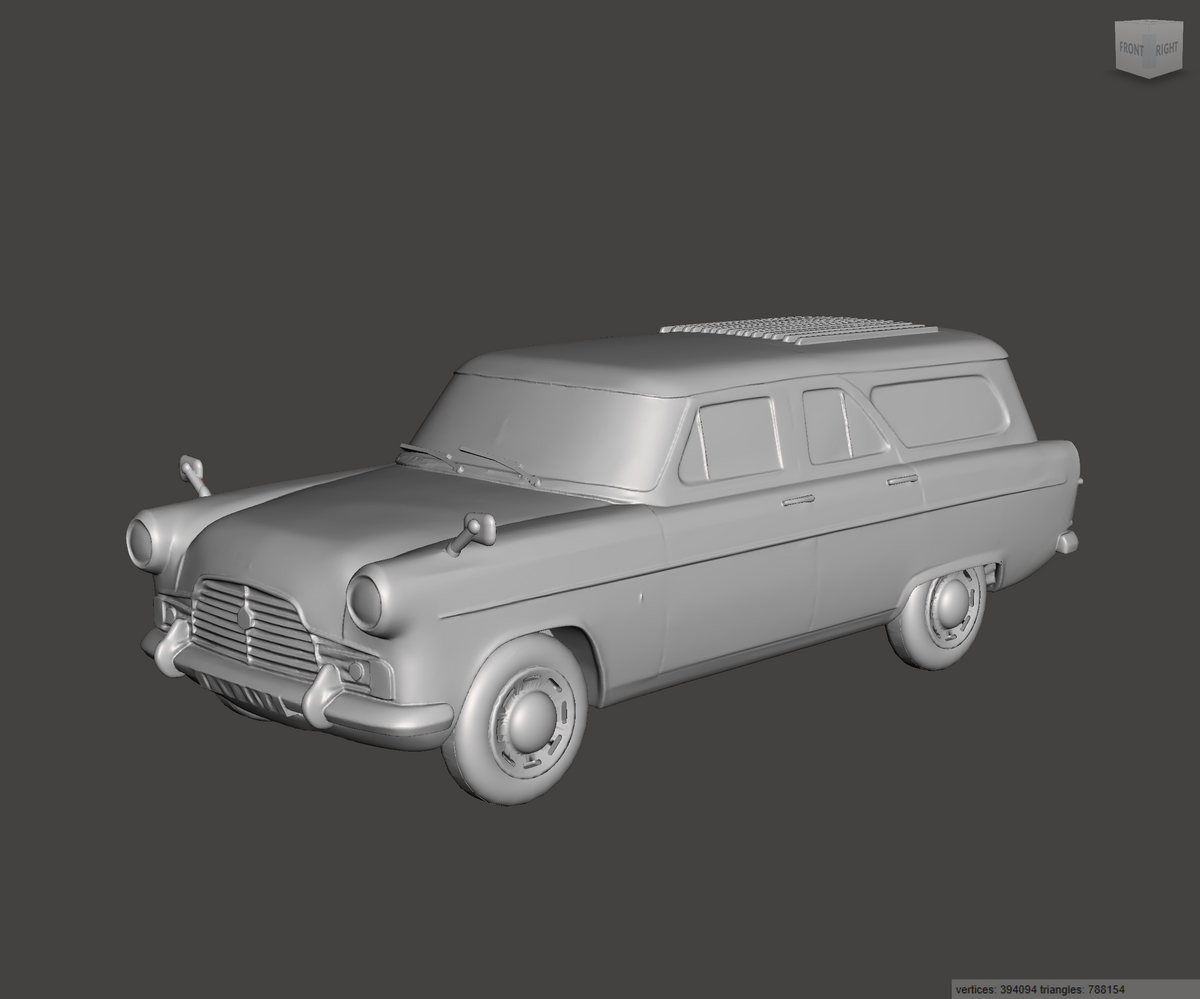 3D Printed Resin Model of Ford Mk2 Zephyr Farnham Estate 1961
