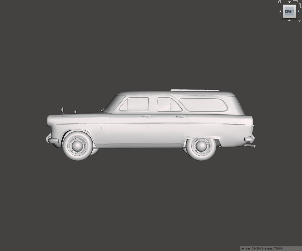 3D Printed Resin Model of Ford Mk2 Zephyr Farnham Estate 1961