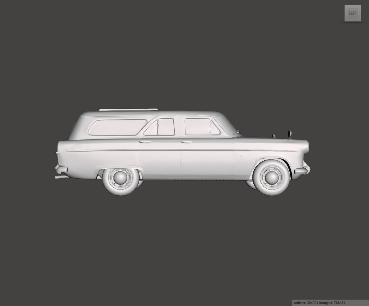 3D Printed Resin Model of Ford Mk2 Zephyr Farnham Estate 1961
