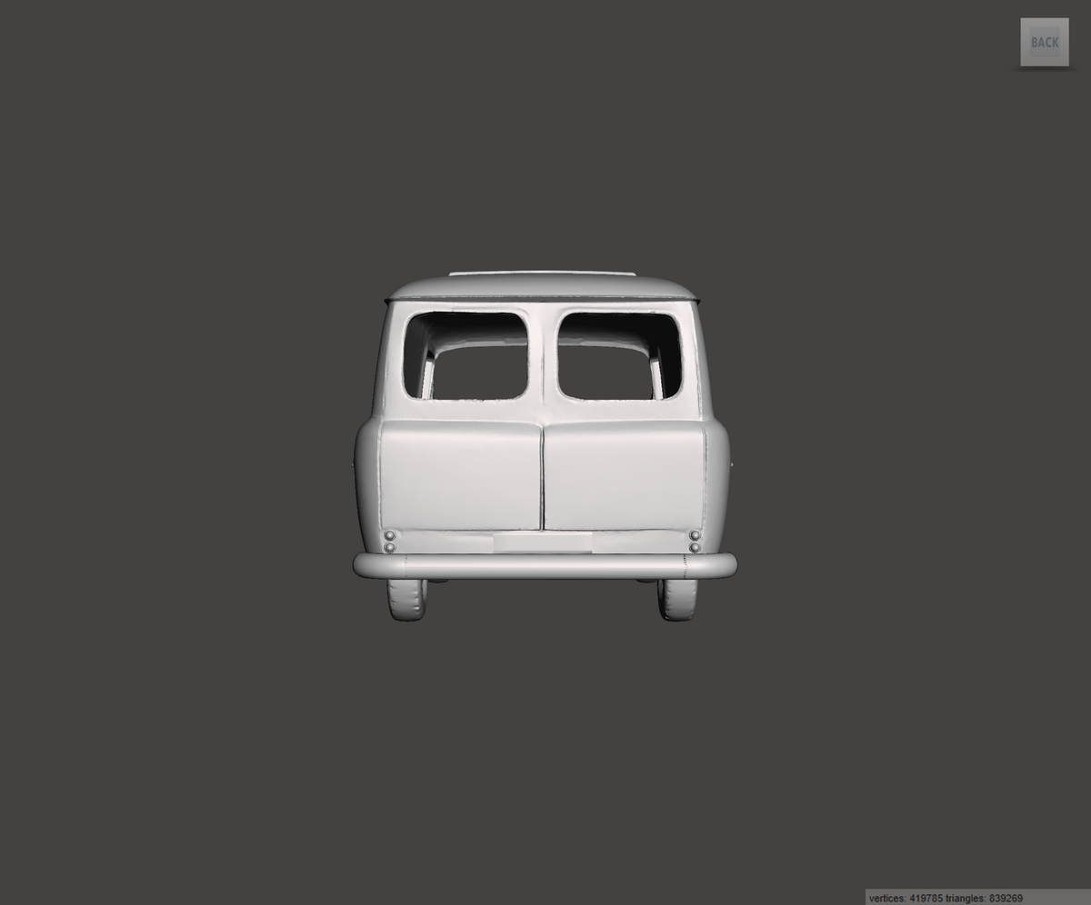 3D Printed Resin model of Austin A55A60 Van 1966