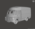 3D Printed Resin Model of Austin LD High Top Van 1962