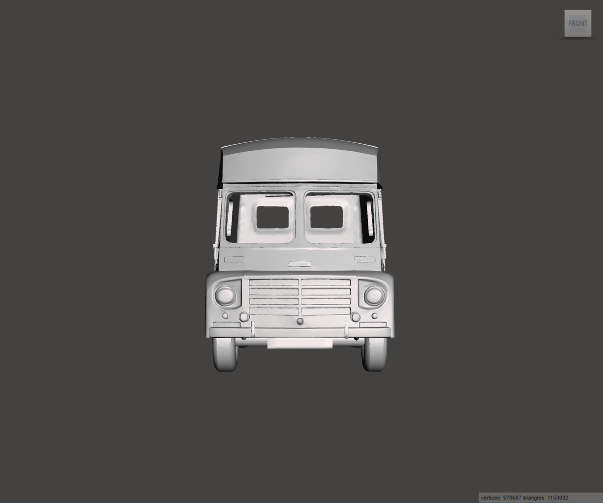 3D Printed Resin Model of Austin LD High Top Van 1962