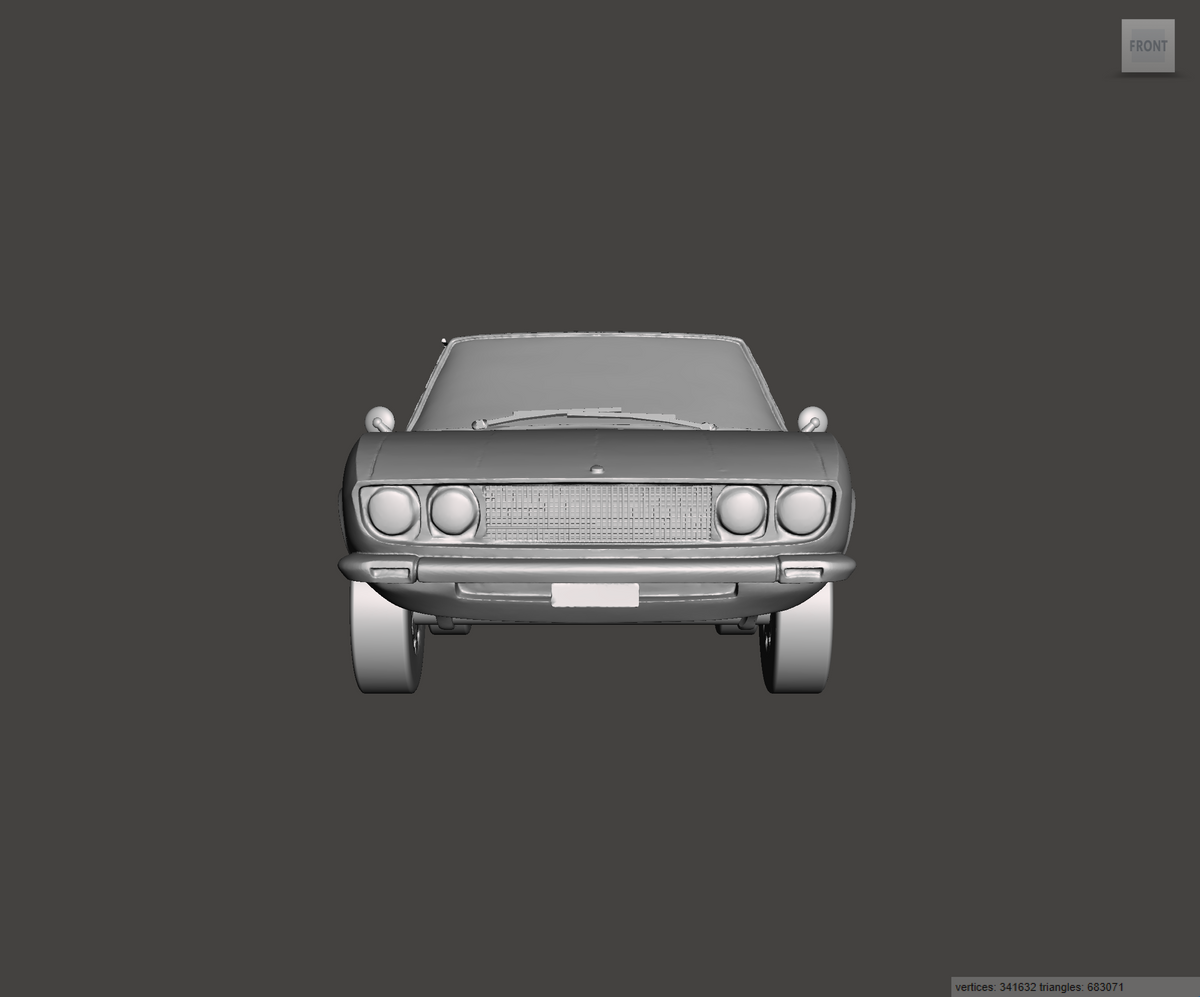 3D Printed Resin Model of Fiat Dino 1971