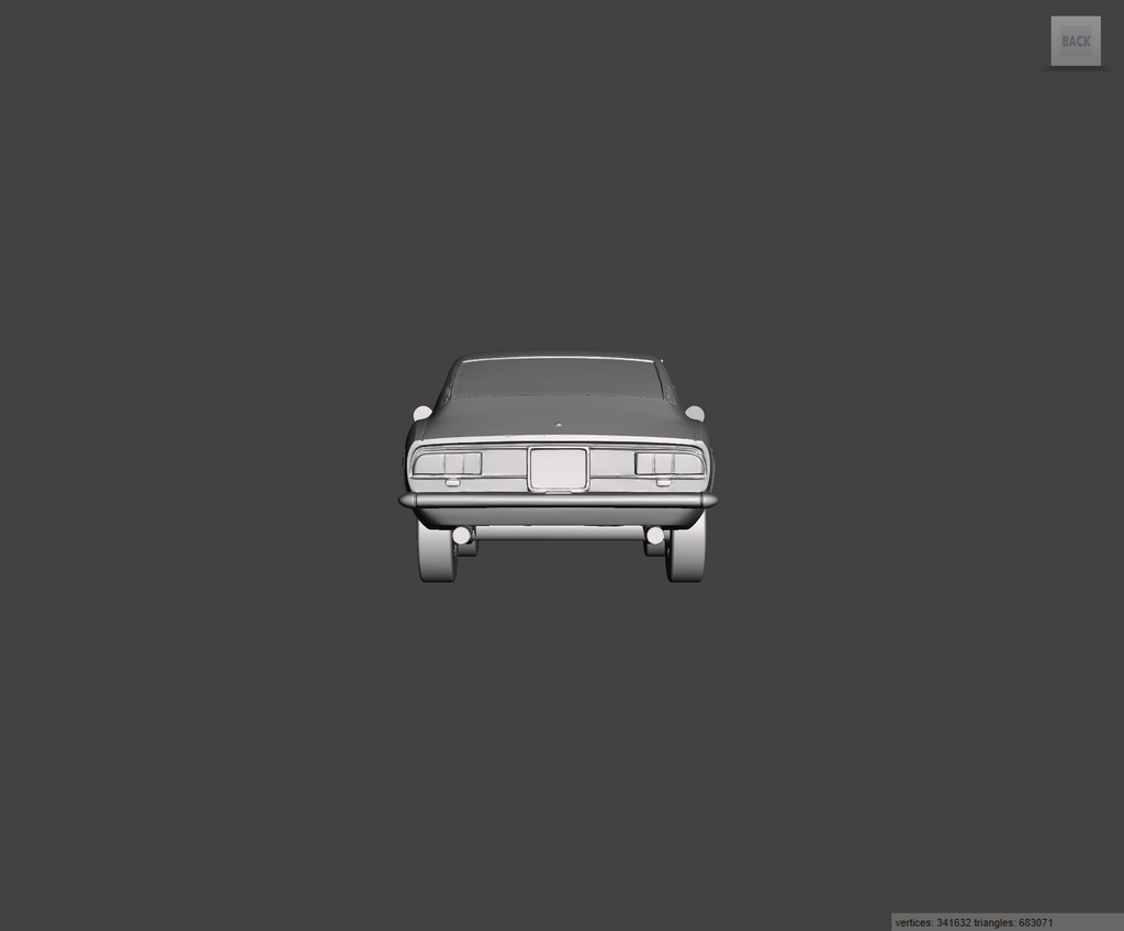 3D Printed Resin Model of Fiat Dino 1971