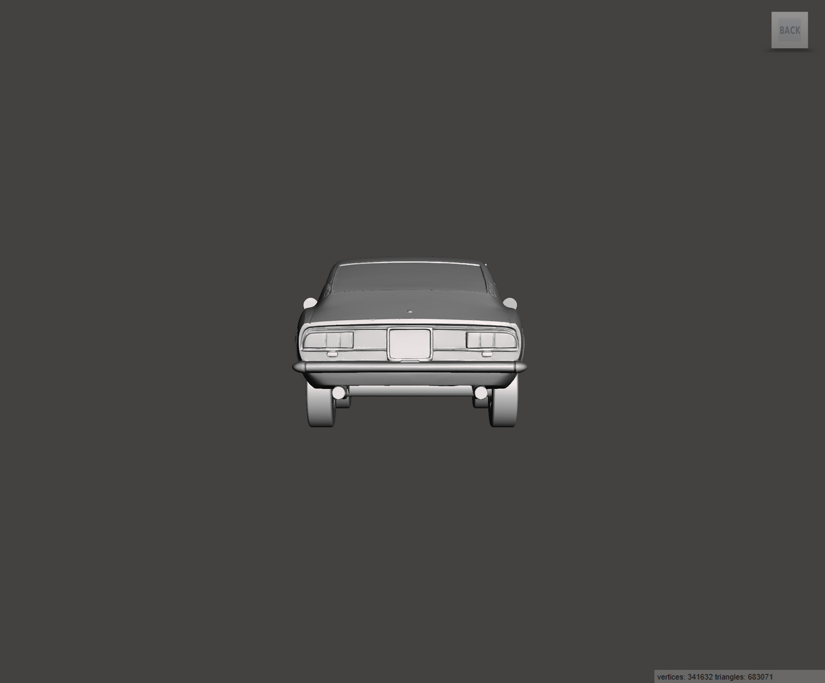 3D Printed Resin Model of Fiat Dino 1971