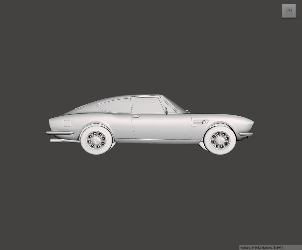 3D Printed Resin Model of Fiat Dino 1971