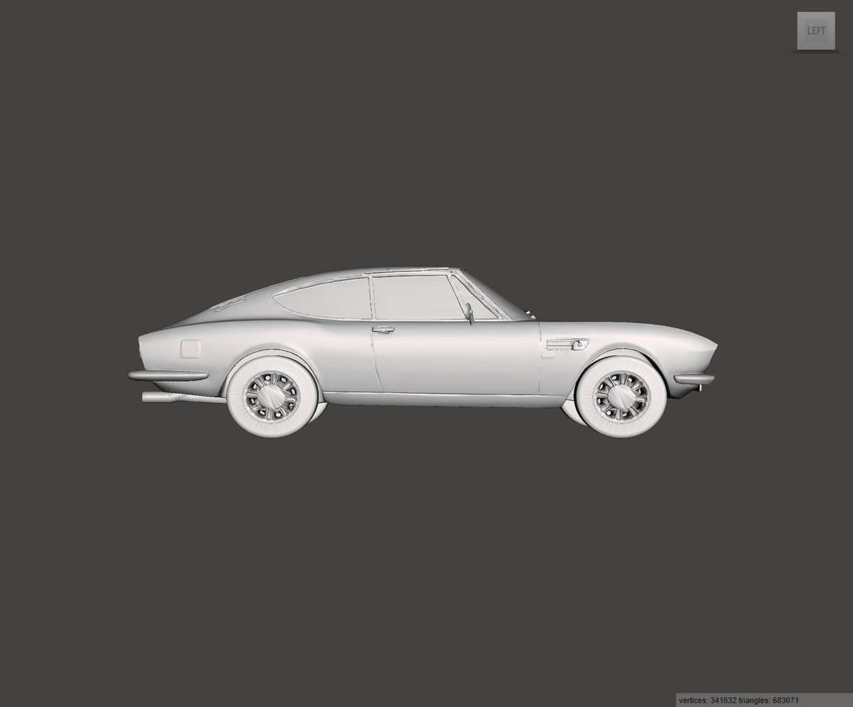 3D Printed Resin Model of Fiat Dino 1971