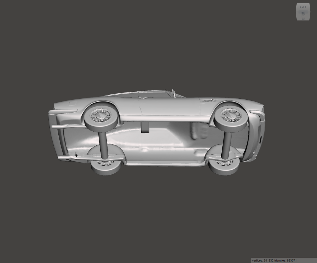 3D Printed Resin Model of Fiat Dino 1971
