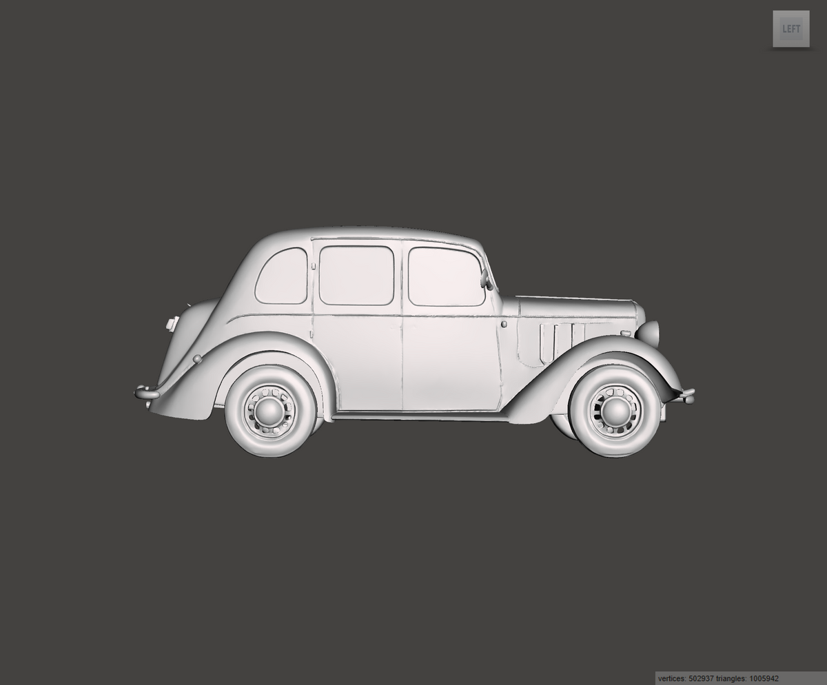 3D Printed Resin Model of Austin 10 Cambridge 1937