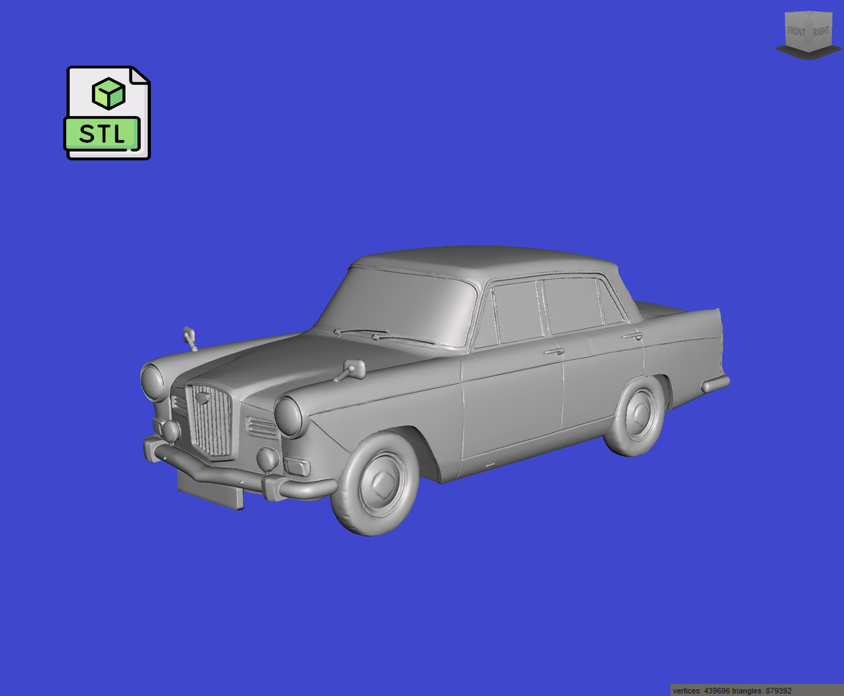 Digital Download of 3D Printed Wolseley 16-60 1966 prescale