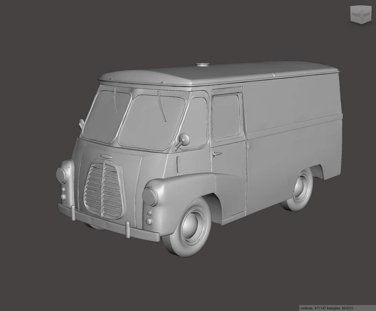 3D Printed Resin Model of Morris LD Van 1952