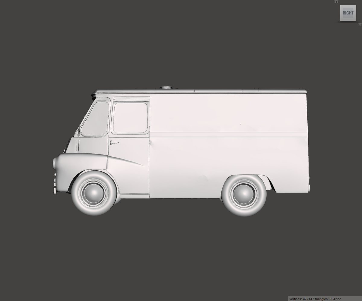 3D Printed Resin Model of Morris LD Van 1952