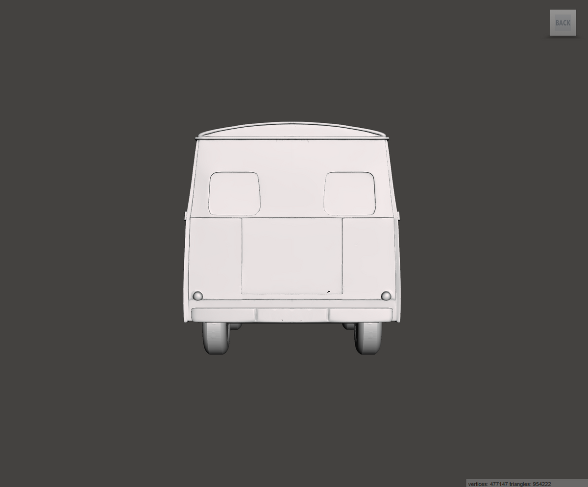 3D Printed Resin Model of Morris LD Van 1952