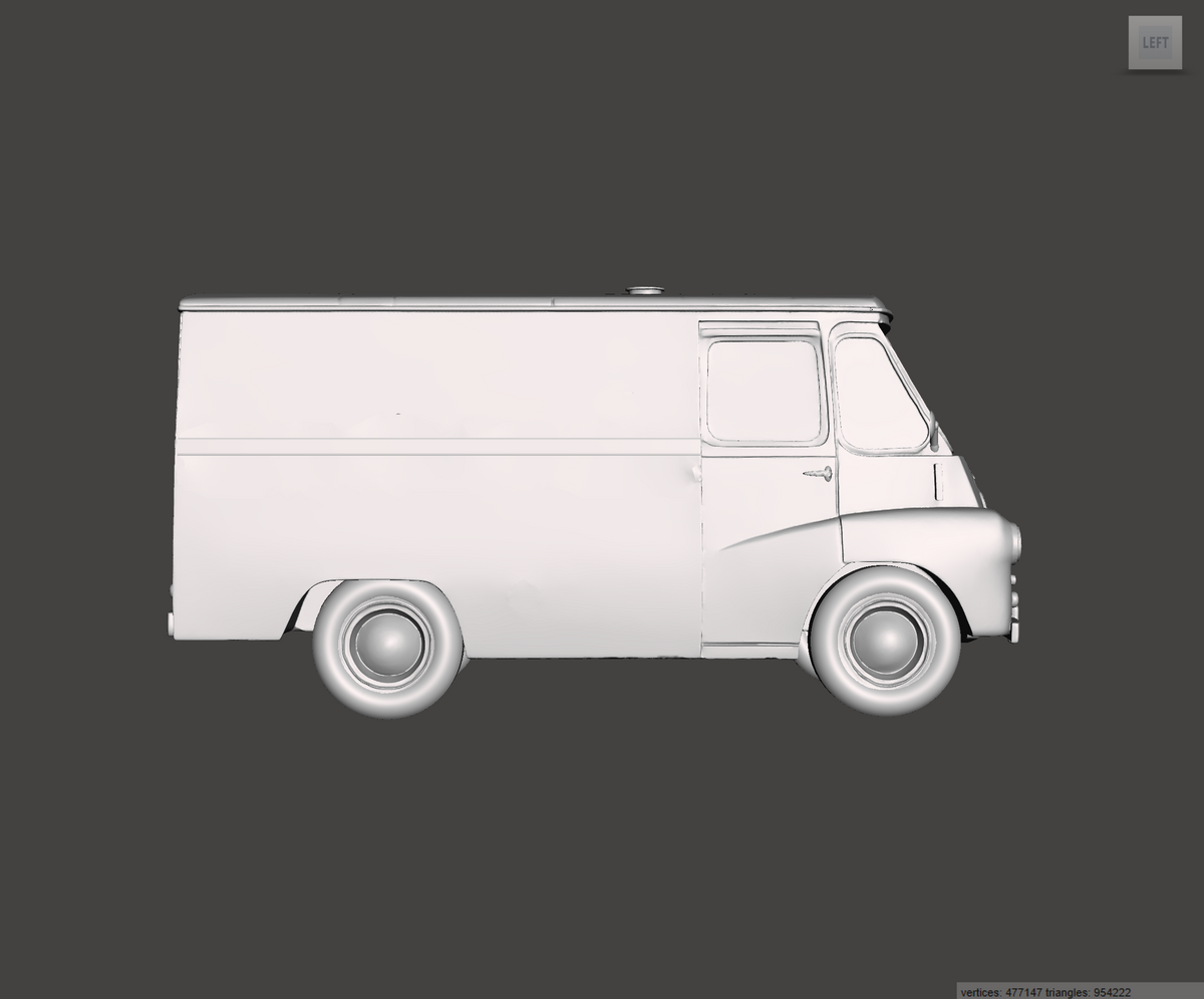 3D Printed Resin Model of Morris LD Van 1952
