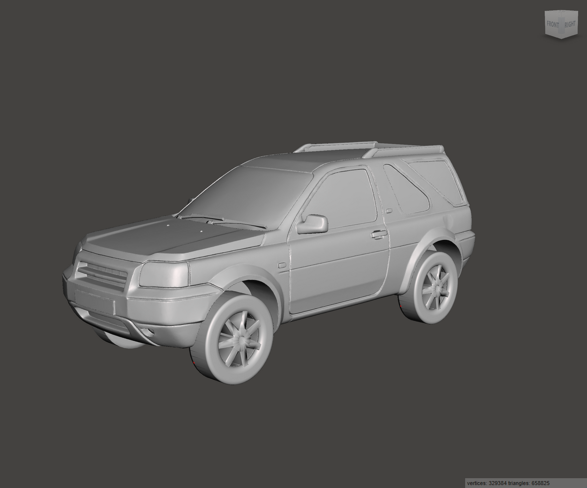 3D Printed Resin Model of Land Rover Feeelander Mk1 3door 2002