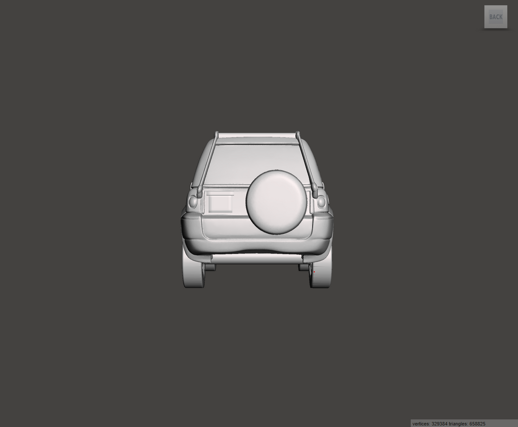 3D Printed Resin Model of Land Rover Feeelander Mk1 3door 2002