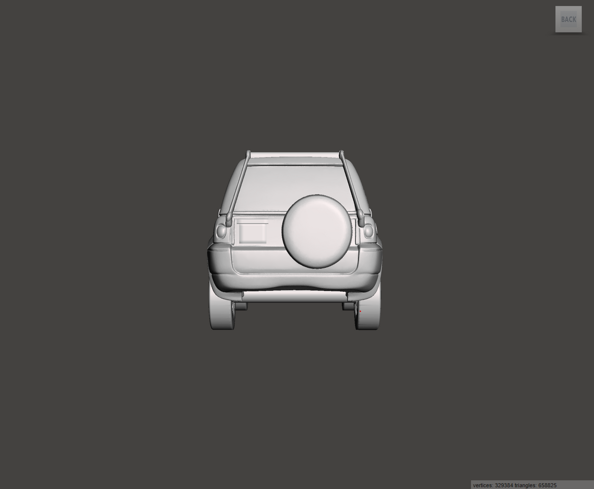 3D Printed Resin Model of Land Rover Feeelander Mk1 3door 2002