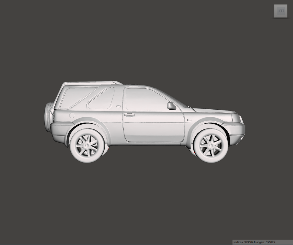 3D Printed Resin Model of Land Rover Feeelander Mk1 3door 2002