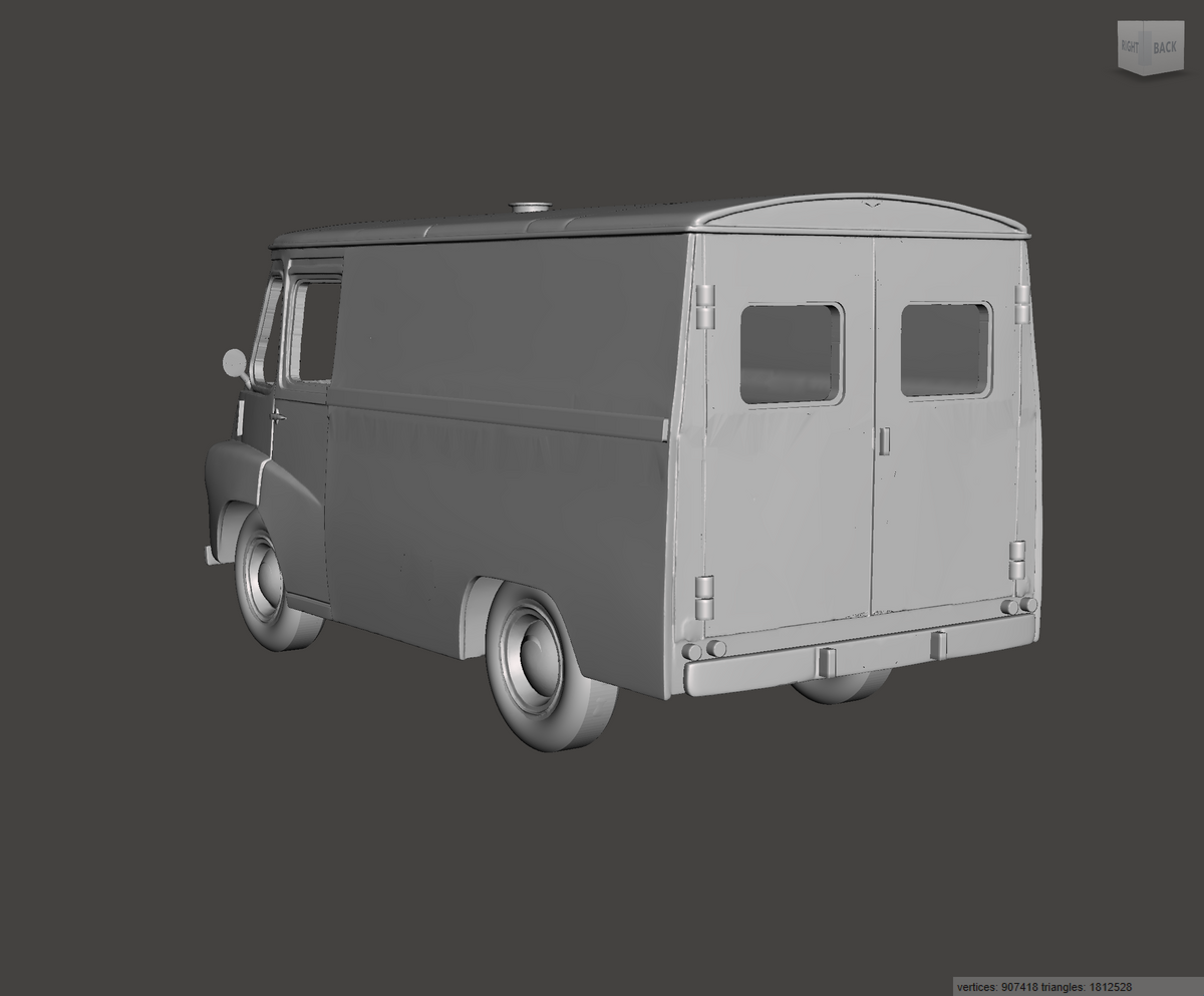3D Printed Resin Model of Morris LD Van 1952