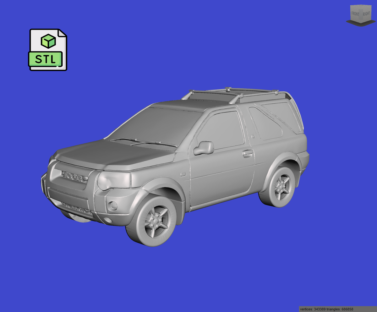Digital Download of 3D Printed Land Rover Feeelander Mk1 3door Facelift 2006 prescale