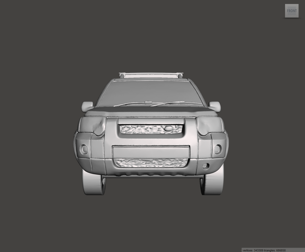 3D Printed Resin Model of Land Rover Freelander Mk1 3door Facelift 2006