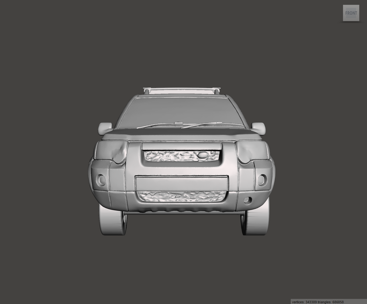 3D Printed Resin Model of Land Rover Freelander Mk1 3door Facelift 2006