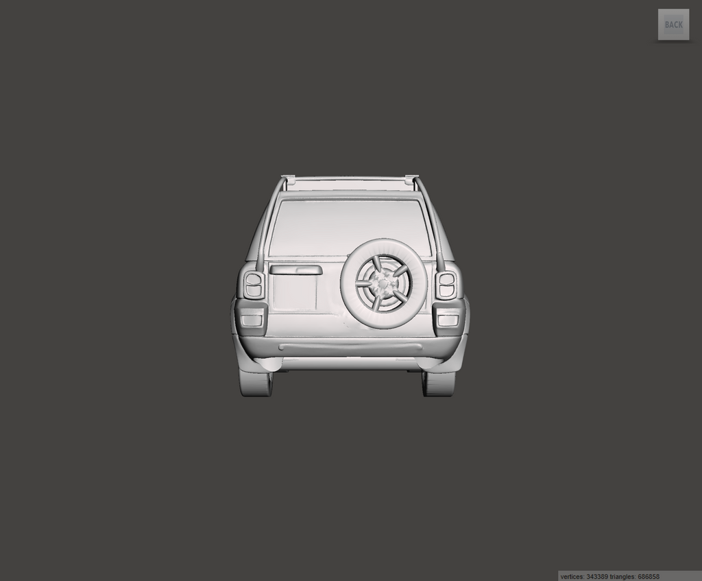 3D Printed Resin Model of Land Rover Freelander Mk1 3door Facelift 2006