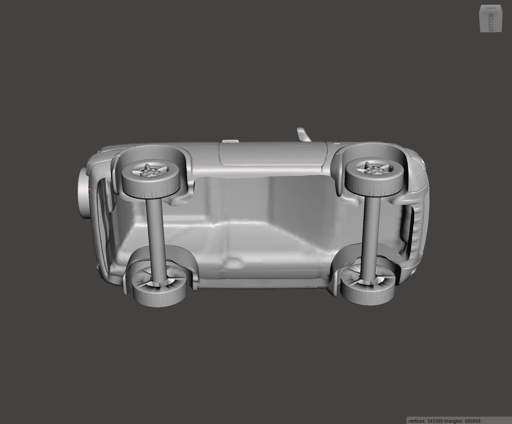 3D Printed Resin Model of Land Rover Freelander Mk1 3door Facelift 2006