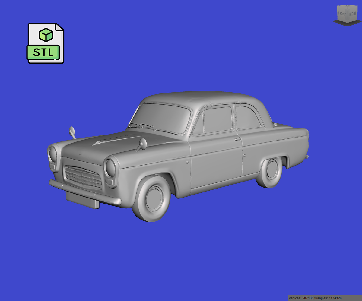 Digital Download of 3D Printed Ford Anglia 1958 prescale