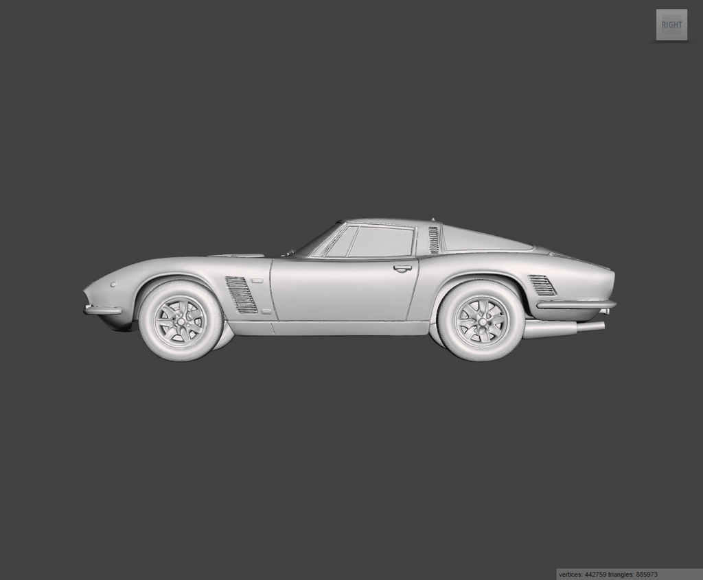 3D Printed Resin Model of ISO Grifo 1974